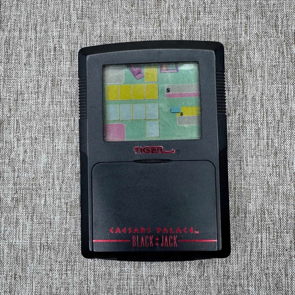 Vintage 1993 Tiger Electronics Caesars Palace Black Jack Handheld Game 7-600